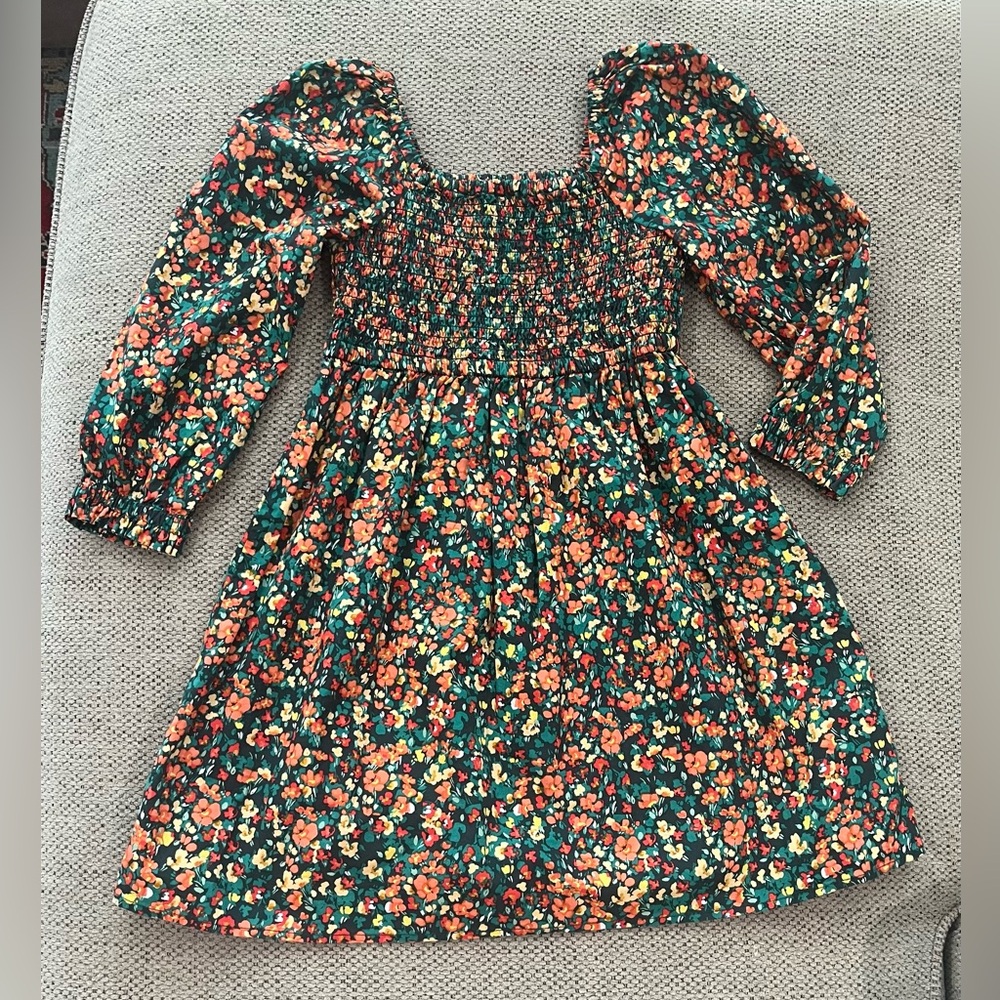 Crewcuts girls floral smock dress sz6
